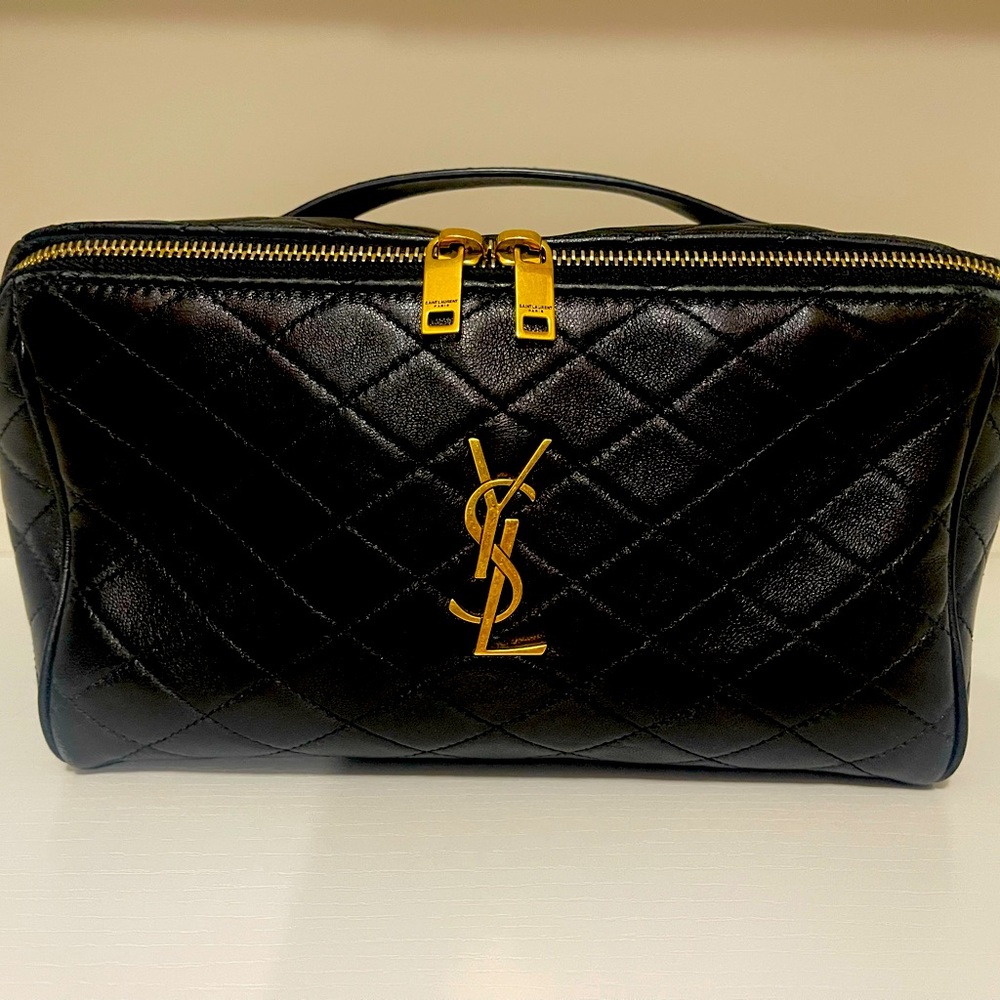YSL Vanity Case Quilted Leather Top Handle bag